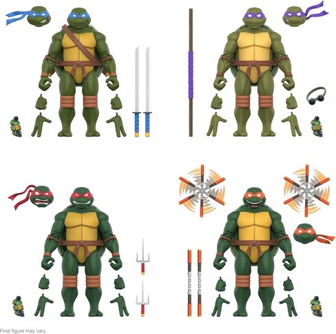 super7 ulttimates! Teenage Mutant Ninja Turtles Raphael - 7 "TMNT Action Figure مع إكسسوارات المقتنيات الكرتونية الكلاسيكية ولعب الرجعية in Saudi Arabia