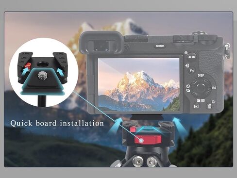 قفص الكاميرا متوافق مع Sony A6700 متوافق مع تثبيت DJI RS4Pro ، والثقوب المدمجة في الخيوط ، والأحذية الباردة ولوحة إطلاق سريعة (قفص A6700 مع مقبض 1) in Kuwait