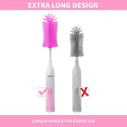 Electric Bottle Brush Cleaner New Upgrade, Portable Electric Baby Bottle Brush Cleaner for Travel, Travel Bottle Cleaner Kit with Nipple & Straw Brush, Perfect Mom Essentials After Birth Gift, Green in Saudi Arabia