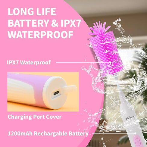 Electric Bottle Brush Cleaner New Upgrade, Portable Electric Baby Bottle Brush Cleaner for Travel, Travel Bottle Cleaner Kit with Nipple & Straw Brush, Perfect Mom Essentials After Birth Gift, Green in Saudi Arabia