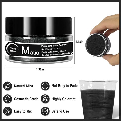 Matio Blue Mica Powder, 0.7oz/20g Premium Mica Pigment Powder Natural Epoxy Resin Color Pigment for Soap Dye, Bath Bombs, DIY Arts Crafts Additive Acrylic,Woodworking,Car Freshie Supplies (Royal Blue) in Kuwait