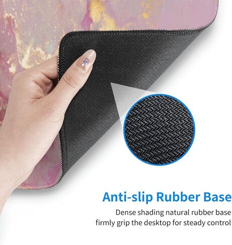 Extended Large Mouse Pads for Desk, Gaming Mousepad with Funny Marble for Women Office Gifts, XL Big Nonslip Computer Mats Deskmat for Keyboard and Laptop, (Pink, 31.5 * 11.8 in) in Saudi Arabia
