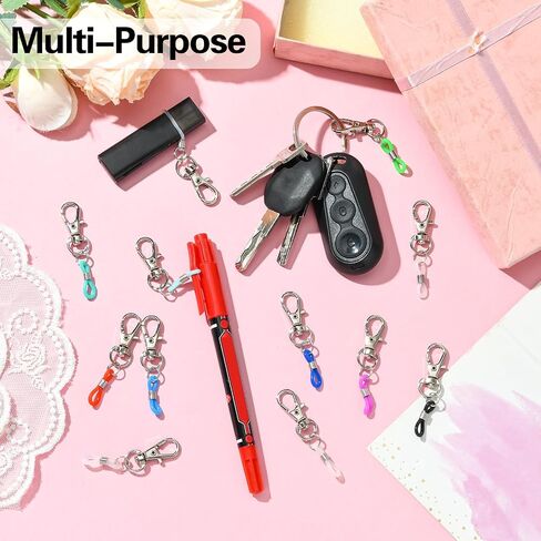10 Pcs Pen Clips Silicone Pen Holder Clip Pen Holder Clips with Lobster Clasp Badge for Lanyard Badge Reel Clips Pen Converter Badge Reel Accessories (White) in Saudi Arabia