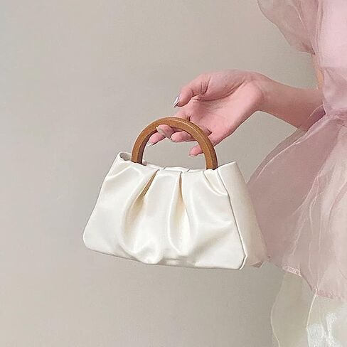 4 Pcs Wooden Bag Handles Replacement D Shape Handbag Purse Handles Decorative Bag Handles Purse Making Supplies for Beach Bag Crochet Handbags Straw Bag Beige in Saudi Arabia