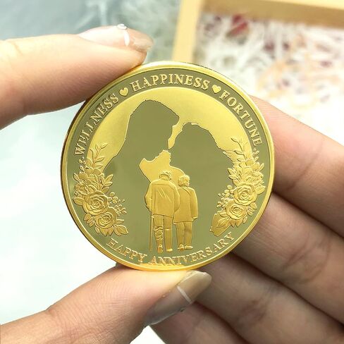 Wedding Memorial Gifts Souvenir Coin Marriage Memorial Day Romantic Present for Him Her Wife Husband Mom Dad Parents Grandparents - Love Tree in Saudi Arabia