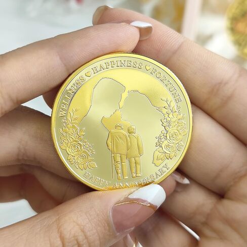 Wedding Memorial Gifts Souvenir Coin Marriage Memorial Day Romantic Present for Him Her Wife Husband Mom Dad Parents Grandparents - Love Tree in Saudi Arabia