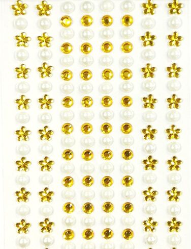 Wrapables 164 Pieces Crystal Flower and Pearl Stickers Adhesive Rhinestones, Pink in Saudi Arabia