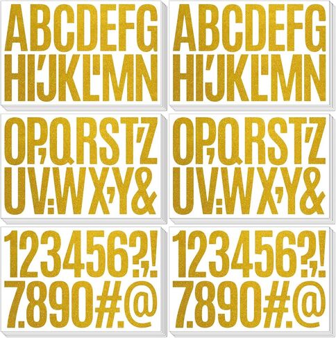 10 Sheets Gold Letter Stickers 1000Pcs 3Inch Glitter Alphabet Stickers Vinyl Self Adhesive Stickers Kit Big Font Stick on Letters Peel and Stick for for Poster Board Mailbox Crafts Classroom Decor in Saudi Arabia