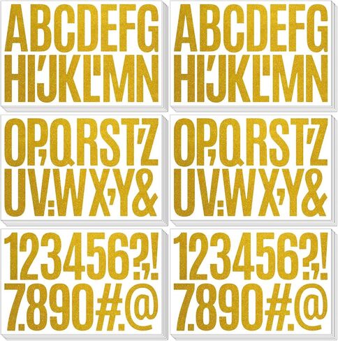 10 Sheets Gold Letter Stickers 1000Pcs 3Inch Glitter Alphabet Stickers Vinyl Self Adhesive Stickers Kit Big Font Stick on Letters Peel and Stick for for Poster Board Mailbox Crafts Classroom Decor in Saudi Arabia