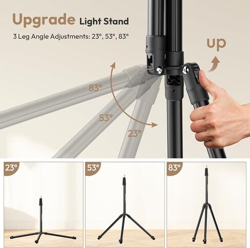 ULANZI TT43 Light Stand Tripod, Extendable 6.23ft Tripod Stand Photography Adjustable Aluminum, Portable Lighting Solution for Strobe Lights, Webcams, Cameras, and Softboxes in Saudi Arabia