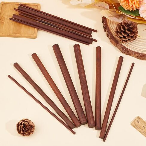 OLYCRAFT 14 Pcs Walnut Dowel Rods 4.5/9.8/11.8/15mm Diameter Wood Sticks 7.4~7.9 inch Long Unfinished Round Sticks Wooden Carving Blocks Round Wooden Sticks for Building Model DIY Craft Supplies in Saudi Arabia