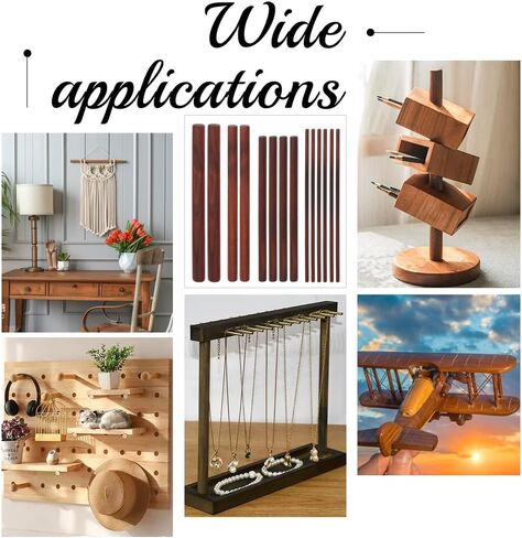 OLYCRAFT 14 Pcs Walnut Dowel Rods 4.5/9.8/11.8/15mm Diameter Wood Sticks 7.4~7.9 inch Long Unfinished Round Sticks Wooden Carving Blocks Round Wooden Sticks for Building Model DIY Craft Supplies in Saudi Arabia