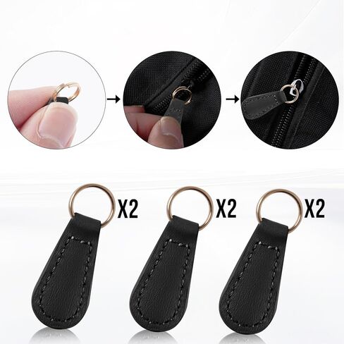 Deoward Zipper Pull Pulling Pu Leather Szipper Tag Fixer Repair for backpacks ، jetts ، الأمتعة ، المحافظ ، الحقائب ، حقائب اليد (6 أجهزة كمبيوتر) in Kuwait