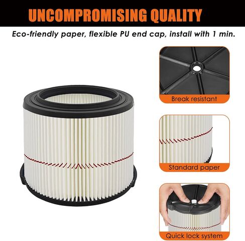 Universal Filters for CMXZVBE38755 CMXZVBE38754 Craftsman Filter, Replaces # 009-38754 Red Stripe Filter, Fits 5/6/ 8/9/ 12/14/16/20 gallon CRAFTSMAN Shop Vacuums1988+ in Kuwait