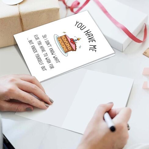 Funny Birthday Card for Him Her - You Have Me So I Don't Know What Else You Have To Wish For, Hilarious Birthday Cards for Boyfriend Husband Wife Girlfriend in Saudi Arabia