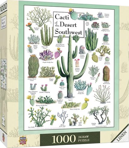 MasterPieces 1000 Piece Jigsaw Puzzle for Adults, Family, Or Youth - Cacti of The Desert Southwest - 19.25"x26.75" in Kuwait