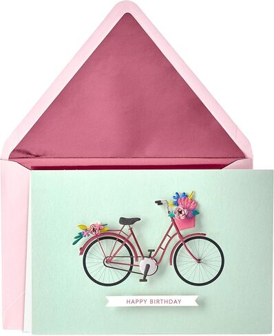 Hallmark Signature Birthday Card (Bicycle with Flowers) in Kuwait