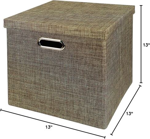 Posprica Fabric Storage Cubes,13×13×13 cube storage bins, Foldable Drawers Baskets Containers for Shelf Cabinet Bookcase,Thick and Heavy Duty (4pcs, Black) in Kuwait