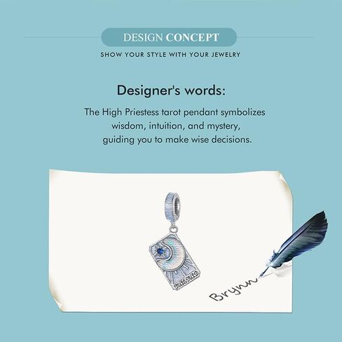 Mysterious Retro Tarot Cards Charms 925 Sterling Silver Beads Pendant Fits Pandora Bracelet Necklace for Women in Saudi Arabia