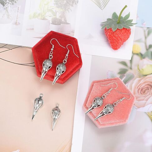 50Pcs Alloy Crow Raven Skull Charms Bird Head Skeleton Charms Pendant For Halloween Witch Pagan Necklace Bracelet Earring Gothic Style Jewelry Making in Saudi Arabia