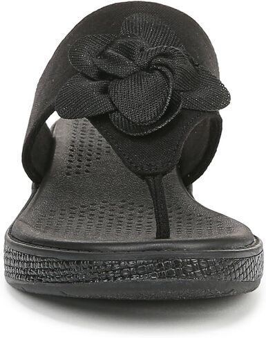 Women's Bloom Flip-Flop, Natural Stretch Linen Fabric, 6.5 in Saudi Arabia