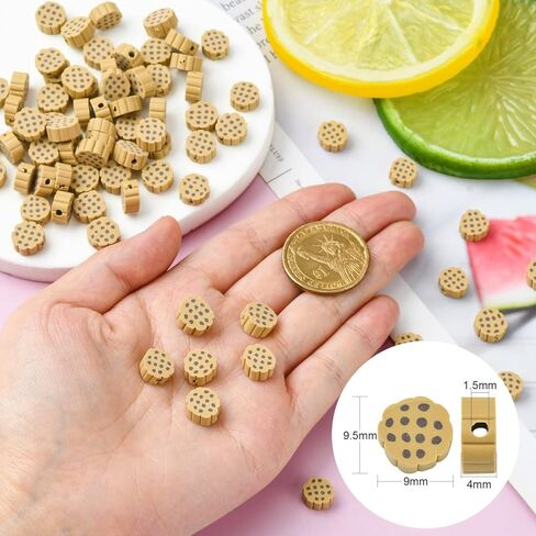 Airssory 100 Pcs Black & White Plaid Squares Beads Polymer Clay Mosaic Bead for Handmade Crafts Jewelry Making Supplies - 10x4.5mm in Kuwait