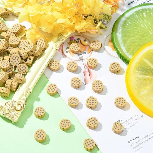 Airssory 100 Pcs Black & White Plaid Squares Beads Polymer Clay Mosaic Bead for Handmade Crafts Jewelry Making Supplies - 10x4.5mm in Kuwait