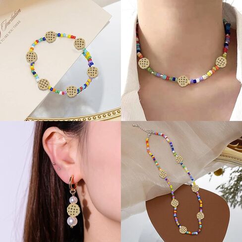 Airssory 100 Pcs Black & White Plaid Squares Beads Polymer Clay Mosaic Bead for Handmade Crafts Jewelry Making Supplies - 10x4.5mm in Kuwait