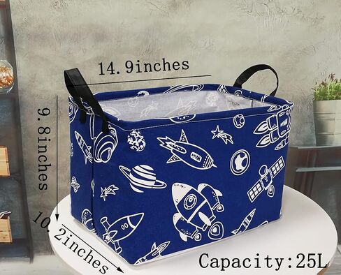 Rectangle Foldable Gift Laundry Basket, Storage Basket for Dirty Cloth, Toys Nursery, Kids Clothes Basket Laundry Hamper with Handles for Room Decor (REC-Dragonfly) in Saudi Arabia