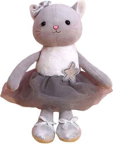 Plush Ballerina Dolls Kitten Cat Stuffed Animals Toys Ballet Dance Recital Gifts for Girls 15.5 Inches (Pink) in Saudi Arabia