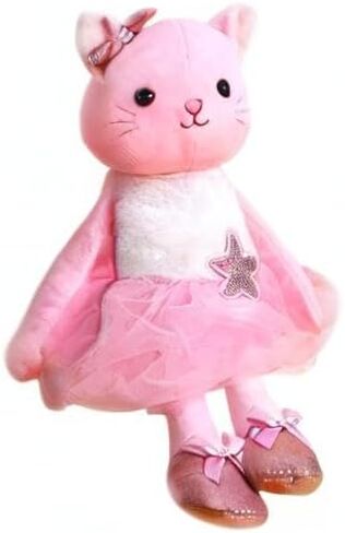Plush Ballerina Dolls Kitten Cat Stuffed Animals Toys Ballet Dance Recital Gifts for Girls 15.5 Inches (Pink) in Saudi Arabia