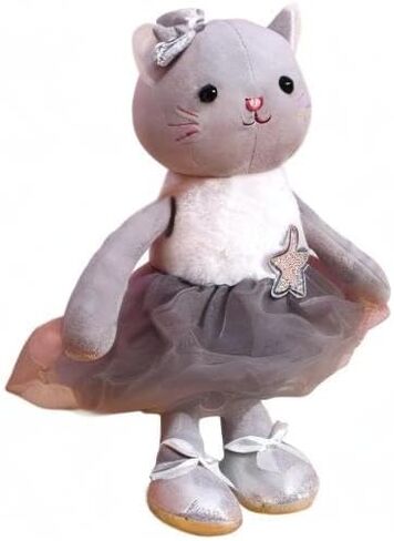 Plush Ballerina Dolls Kitten Cat Stuffed Animals Toys Ballet Dance Recital Gifts for Girls 15.5 Inches (Pink) in Saudi Arabia