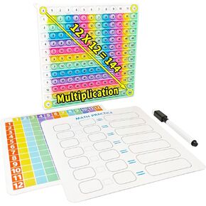 12X12 Multiplication Chart and Math 1-12 Addition Table Toys, Stress Relief Fidget Bubble Game Learning Toys, Making Learning More Fun and Easy to Understand