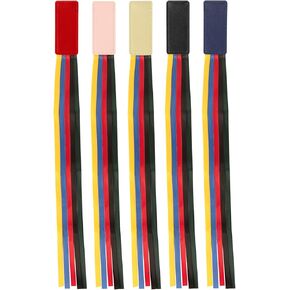 SHIDOW Bible Ribbon Bookmark, Multi Ribbon Bookmarks for Bible, Pieces Bible Ribbon Bookmark Multi Ribbon, Page Markers Colorful Artificial Leather Bookmark with Ribbons for Books (5PCS Multicolor)