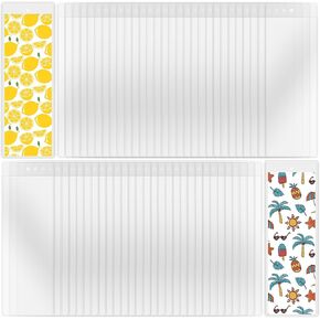 100 Pack Bookmark Sleeves Clear, Plastic Bookmark Holders Bulk, Blank Cover for Photo Booth, Reading and Office Use, 6.3 x 2.36 Inches