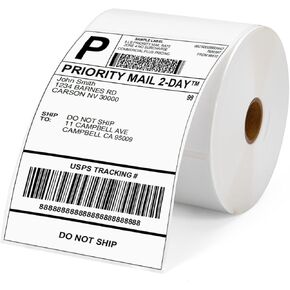 Memoking 4x6 Thermal Label Roll - Direct Thermal Shipping Labels Package Labels Compatible with Rollo Phomemo and All 4 * 6 Label Printers (Pack of 500 4''x 6'' Labels)