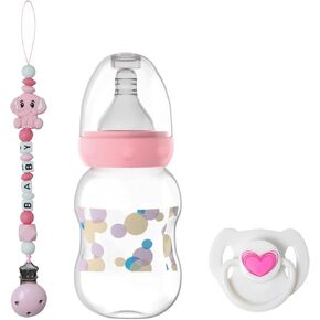 SCOM 3 PCS مجموعة ملحقات دمية Baby Reborn - باسيات مغناطيسية وزجاجات الأطفال مع مقاطع مصاصة من السيليكون لدمى Reborn Boys & Girls لمحبي الدمى