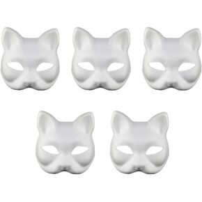 Excheart 5 PCS LAIN LANGE DIY MASTERADE MASK DIY Carnival Mask Paper Mask for Paint