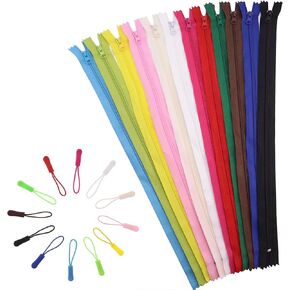 idongcai nylon coil zipper 14 inch ، 12 pcs ملونة مختلطة السحاب والسحب ، للخياطة ، الحقائب ، DIY ، الحرف اليدوية ، الحقائب ، 12 ألوان متنوعة