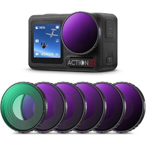 K&F CONCEPT CPL Filter for DJI Osmo Action 5 Pro/Action 4 | Screw On Circular Polarizers Top Optical Glass Multi-Coated Anti-Glare Reduce Reflections, FD131 in Kuwait