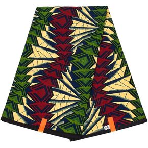 African Fabric 100% Cotton Ankara Wax Print Fabric 6 Yards Cloth for Party Dress