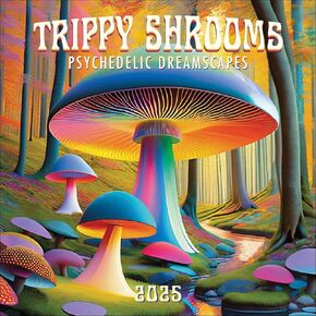 Trippy Shrooms Wall Calendar 2025