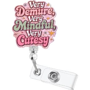 Cute Retractable Badge Reel for Nurse, We Listen and We Don't Judge ID Badge for RN LPN CNA Nursing Medical Worker Teacher Student Badge Accessories