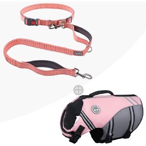 Hands Free Dog Leash & Dog Life Jacket
