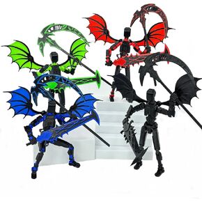 4pcs T13 Figure ، 2025 أكملت مجموعة جديدة من Titan 13 ، ألعاب الحركة المطبوعة ثلاثية الأبعاد ، مجموعة شخصية روبوت 13 عامية ، ألعاب سطح مكتب متحركة متعددة المفصلات للأطفال البالغين (النمط -04)