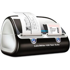 DYMO 1752266 LabelWriter Twin Turbo Printer, 71 Labels/Min, 5 1/2w x 8 2/5d x 7 2/5h