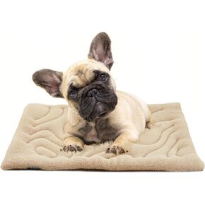Dog Crate Pad,Machine Washable&Waterproof Dog Bed Mat,Reversible Dog Sleeping Bed,Kennel Bed for Small/Medium Dog,Cage Cushion,Beige