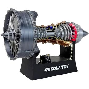 TR900 Turbofan Engine Model Kit – 1:20 Scale Turbojet Aircraft Engine – 3D Printed Mechanical Science Education Toy Aviation Enthusiast Gift – Deluxe Version (Finished)