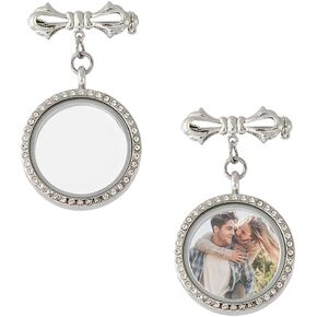 Superfindings 2pcs باقة الزفاف سحر Bowknot بوكيت صور سحر العروس سحر زهرة سحر بلاتين عروش الزفاف 5.3 سم.