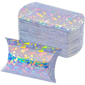 صناديق هدايا Parkle Pillow Party مربعات ورق حلوى مربع مربع المجوهرات صناديق التغليف لعيد ميلاد الزفاف وعيد الميلاد الفضي 3